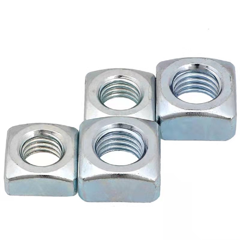 Square Nut Hot Dip Galvanized Steel,Square Nut 5/8” For Bolt,Heavy Square Nut