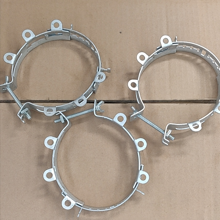 Drop Cable Pole Fasten Clamp,Galvanized Steel Pole Clamp For FTTH,FTTH Pole Clamp